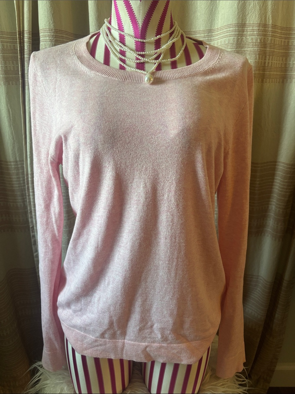 J. Crew Pale Pink Crewneck Sweater